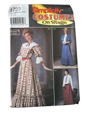 Simplicity 9723 Sewing Pattern Size HH 6-12 Edwardian Costumes Cosplay UNCUT